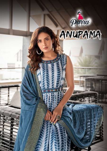 PARRA STUDIO PRESENTS ANUPAMA RAYON COTTON EMBROIDERY WHOLESALE READYMADE COLLECTION